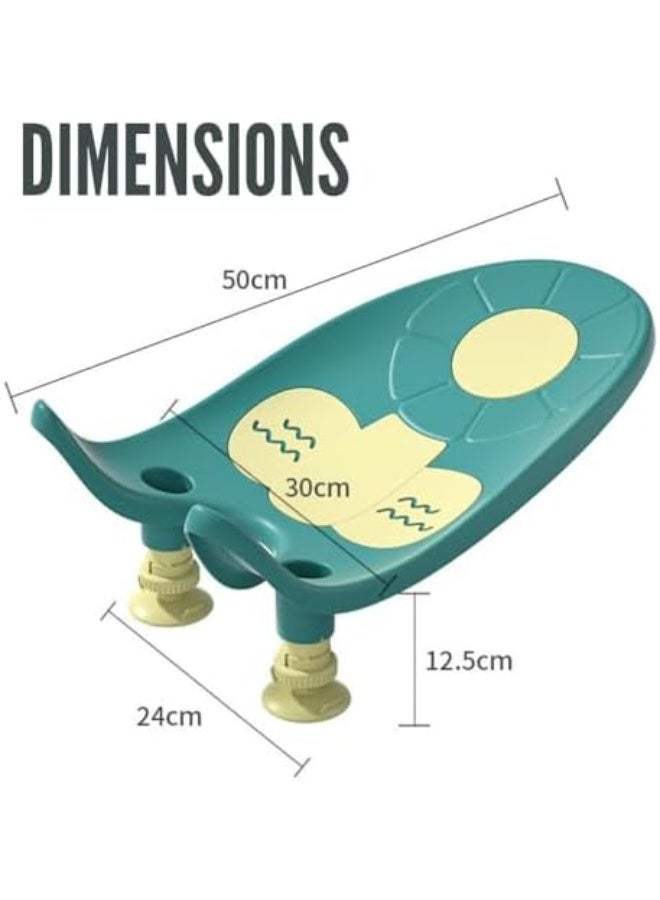 ترتيس مقعد استحمام للأطفال من Turtees® مزود بكؤوس شفط قوية | دعامة استحمام غير قابلة للانزلاق للرضع | مقعد استحمام للأطفال من مطاط TPE ناعم | كرسي استحمام قابل للتعليق على الحائط للأطفال الصغار (النمط 4) - Image 3